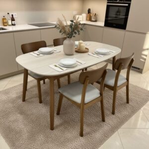 SALLE À MANGER + 4 CHAISES (L=1,30m x l=80cm)